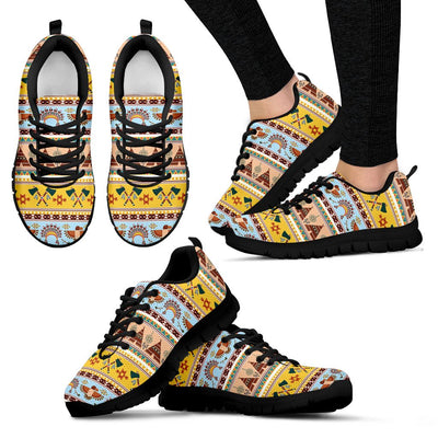 Native American Pattern Design Print Women Sneakers Shoes