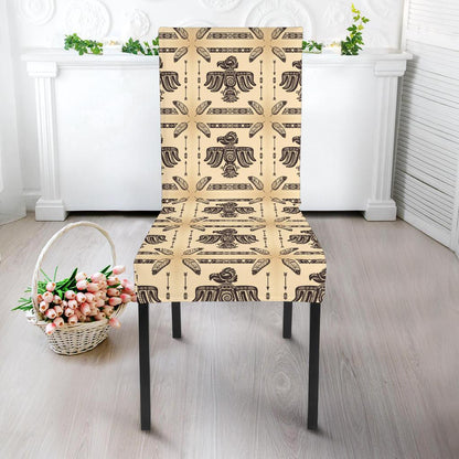 Native American Themed Design Print Dining Chair Slipcover-JTAMIGO.COM