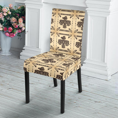 Native American Themed Design Print Dining Chair Slipcover-JTAMIGO.COM