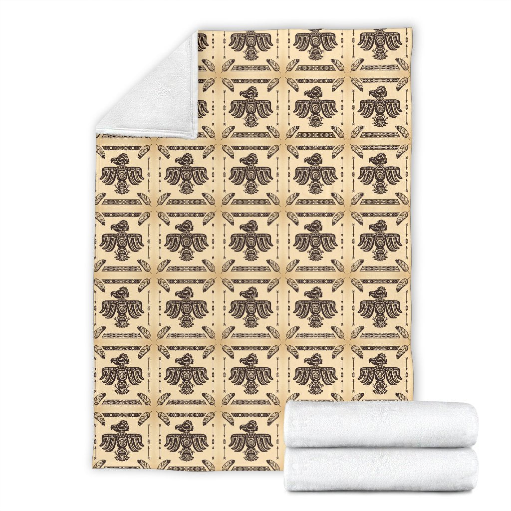 Native American Themed Design Print Fleece Blanket