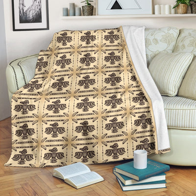 Native American Themed Design Print Fleece Blanket