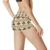 Native American Themed Design Print High Waisted Spandex Shorts-JTAMIGO.COM