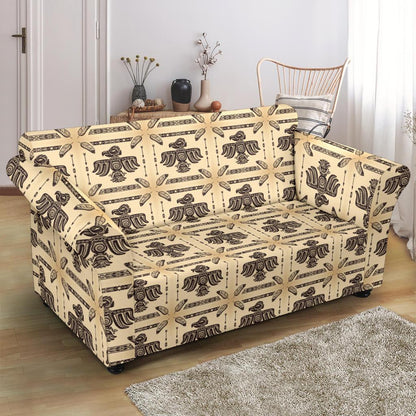Native American Themed Design Print Loveseat Slipcover-JTAMIGO.COM