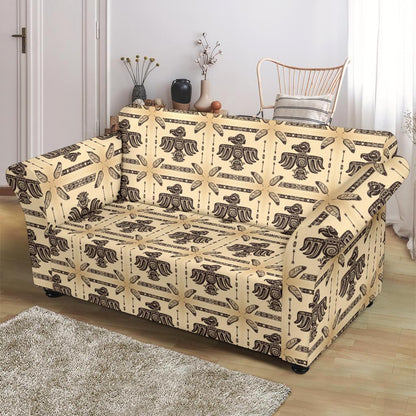 Native American Themed Design Print Loveseat Slipcover-JTAMIGO.COM