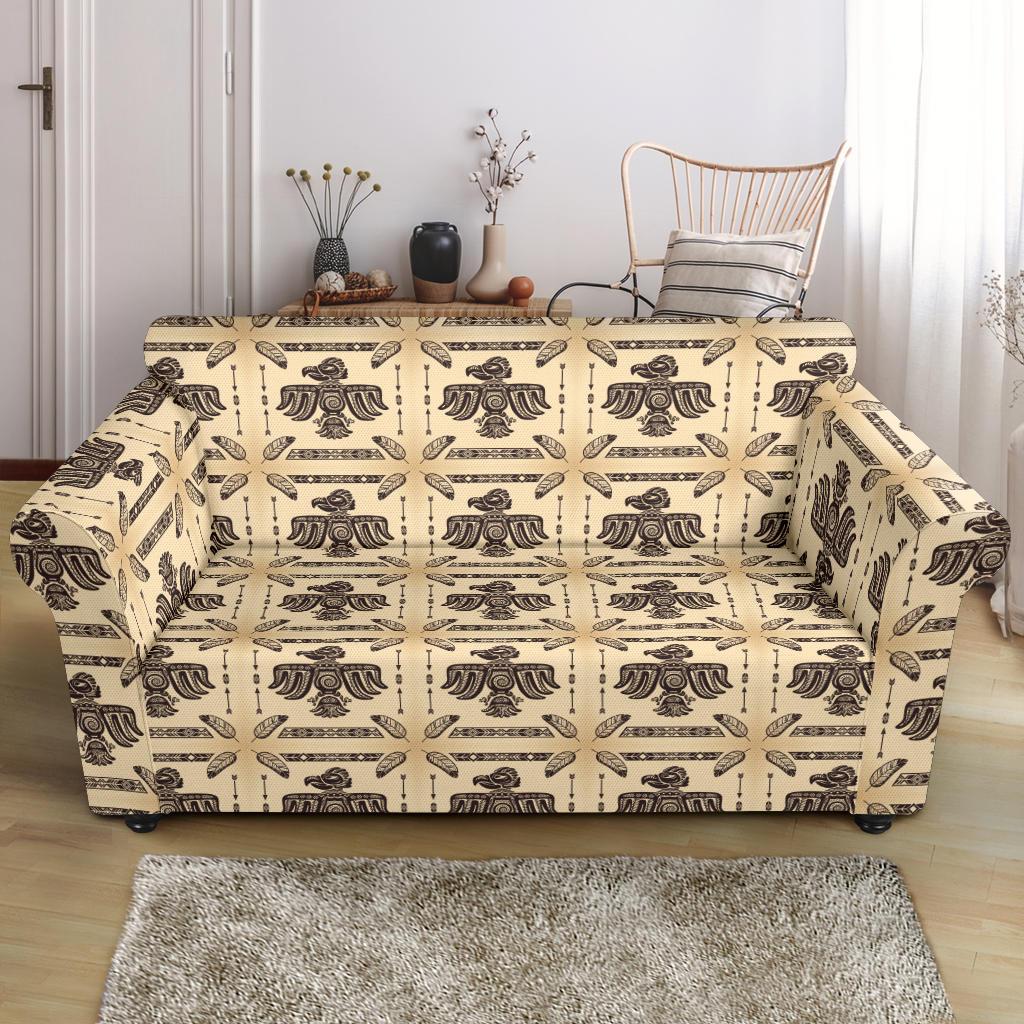 Native American Themed Design Print Loveseat Slipcover-JTAMIGO.COM