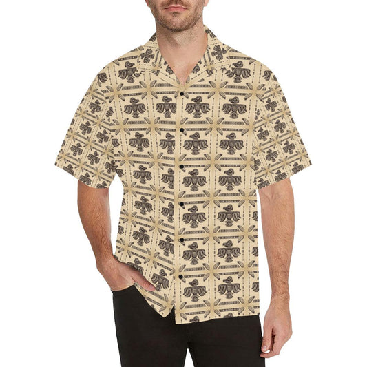 Native American Themed Design Print Men Aloha Hawaiian Shirt