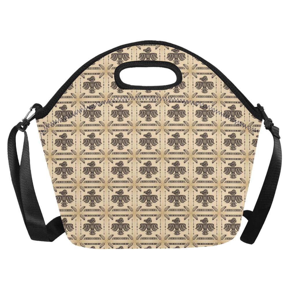Native American Themed Design Print Neoprene Lunch Bag (Model 1669)(Large)-JTAMIGO.COM
