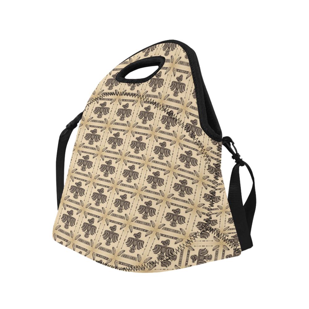 Native American Themed Design Print Neoprene Lunch Bag (Model 1669)(Large)-JTAMIGO.COM