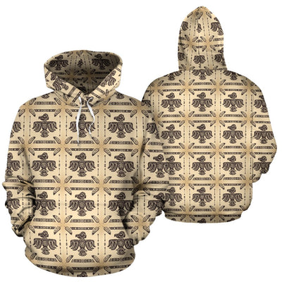 Native American Themed Design Print Pullover Hoodie