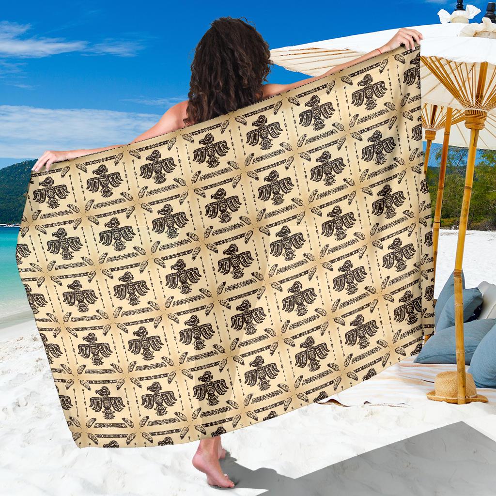 Native American Themed Design Print Sarong Pareo Wrap