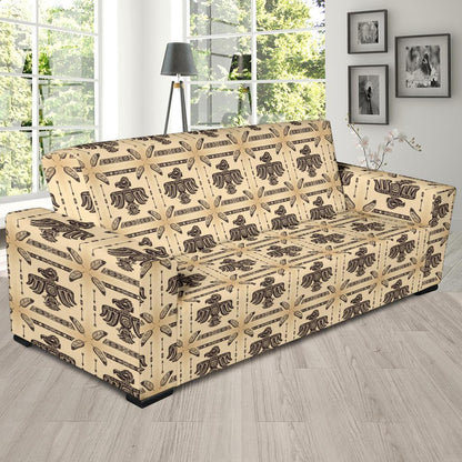 Native American Themed Design Print Sofa Slipcover-JTAMIGO.COM