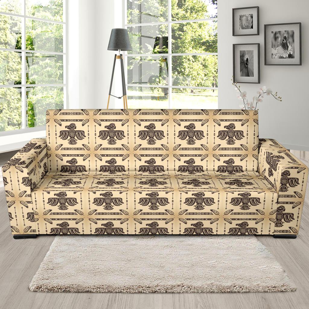Native American Themed Design Print Sofa Slipcover-JTAMIGO.COM