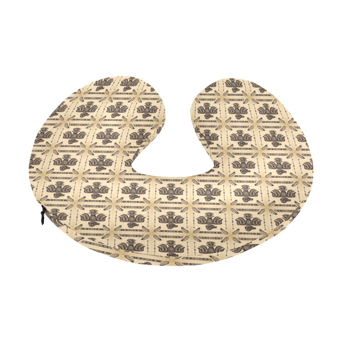 Native American Themed Design Print U-Shaped Travel Neck Pillow-JTAMIGO.COM