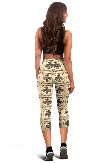 Native American Themed Design Print Women Capris