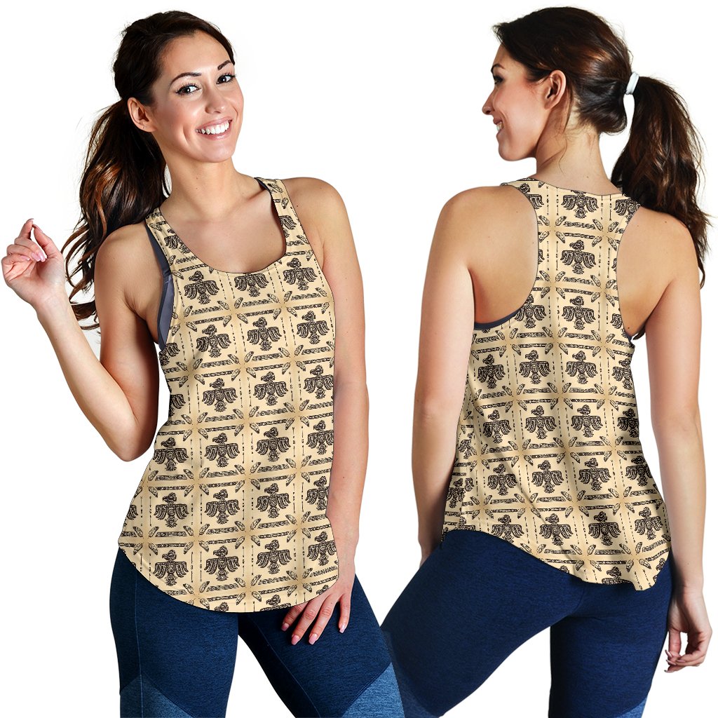 Native American Themed Design Print Women Racerback Tank Top