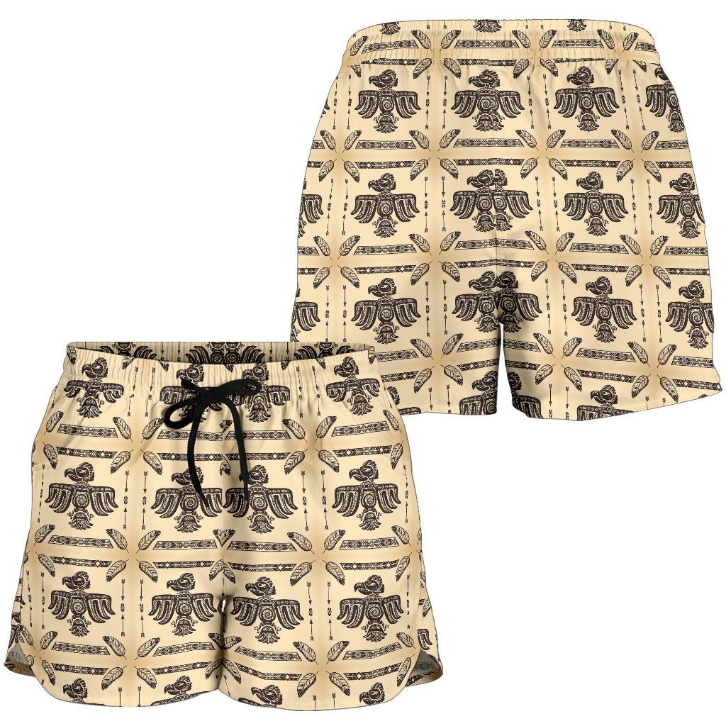 Native American Themed Design Print Women Shorts-JTAMIGO.COM