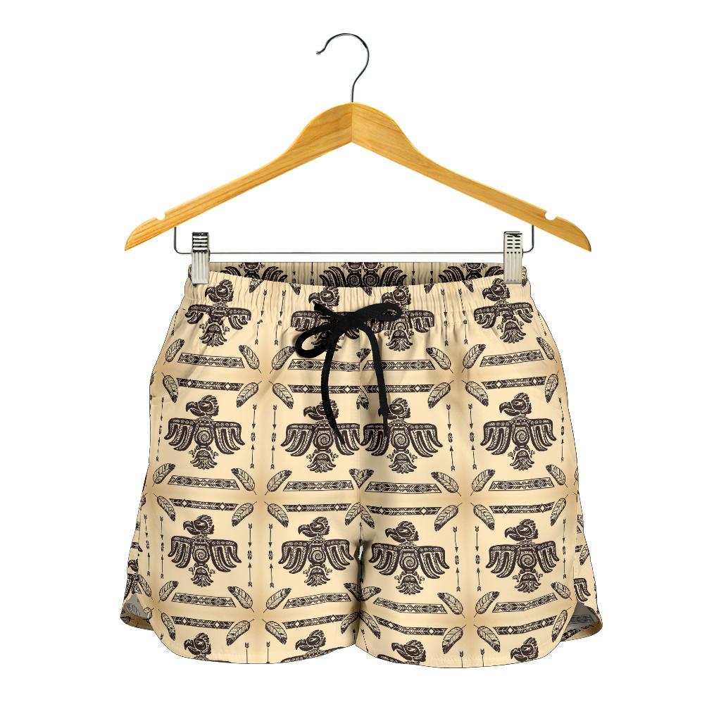 Native American Themed Design Print Women Shorts-JTAMIGO.COM