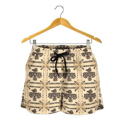 Native American Themed Design Print Women Shorts-JTAMIGO.COM