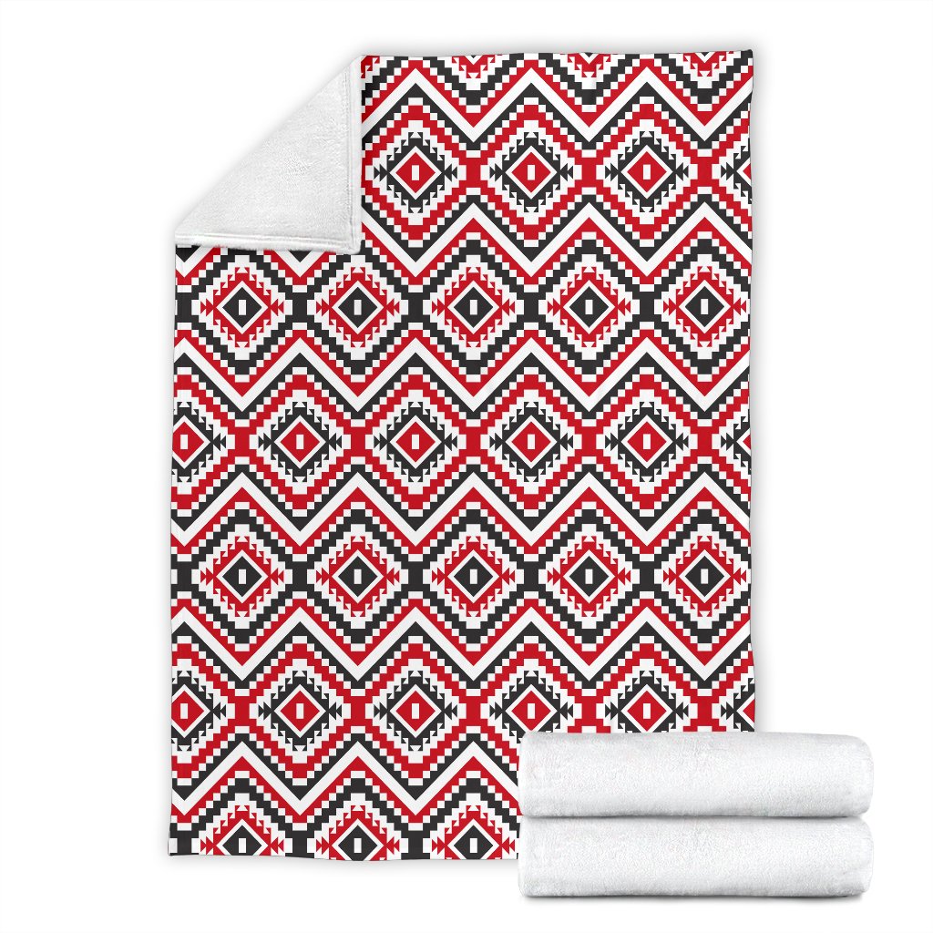 Native American Themed Tribal Print Fleece Blanket