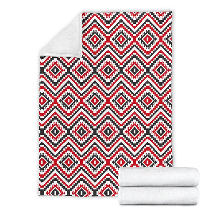 Native American Themed Tribal Print Fleece Blanket