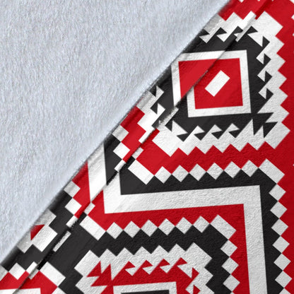 Native American Themed Tribal Print Fleece Blanket