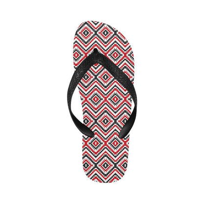 Native American Themed Tribal Print Flip Flops-JTAMIGO.COM