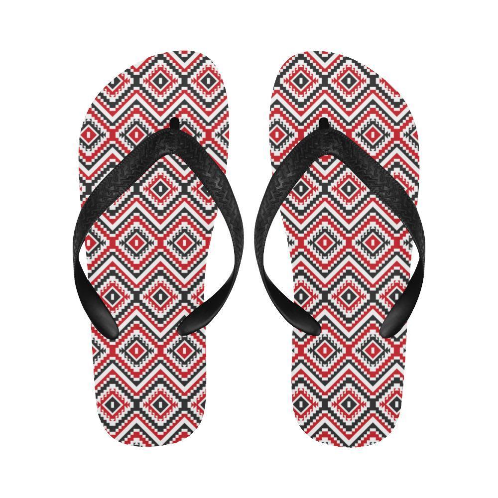 Native American Themed Tribal Print Flip Flops-JTAMIGO.COM