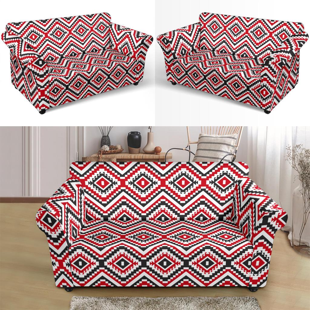 Native American Themed Tribal Print Loveseat Slipcover-JTAMIGO.COM