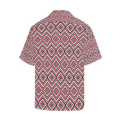 Native American Themed Tribal Print Men Aloha Hawaiian Shirt