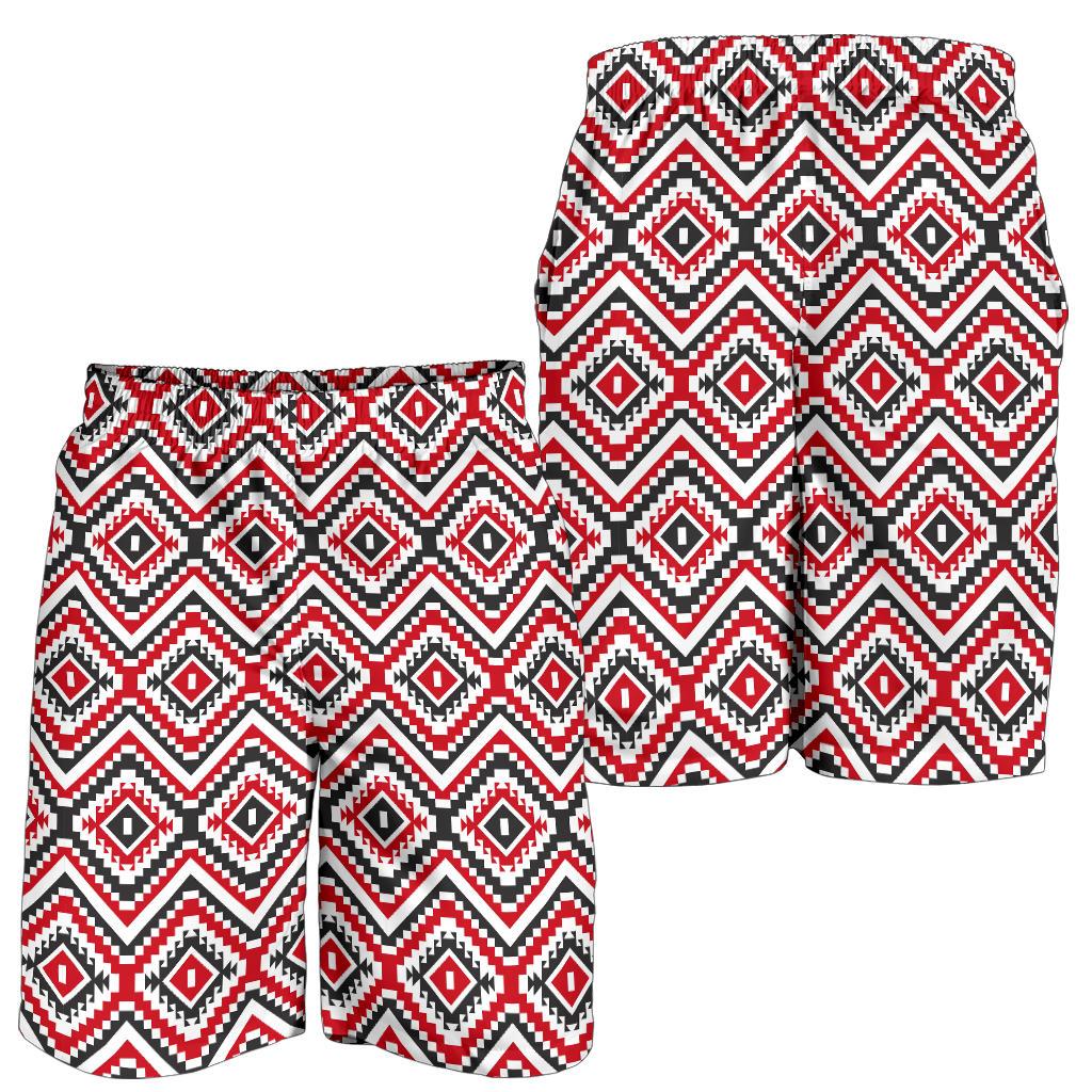 Native American Themed Tribal Print Mens Shorts-JTAMIGO.COM