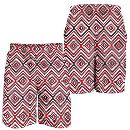 Native American Themed Tribal Print Mens Shorts-JTAMIGO.COM