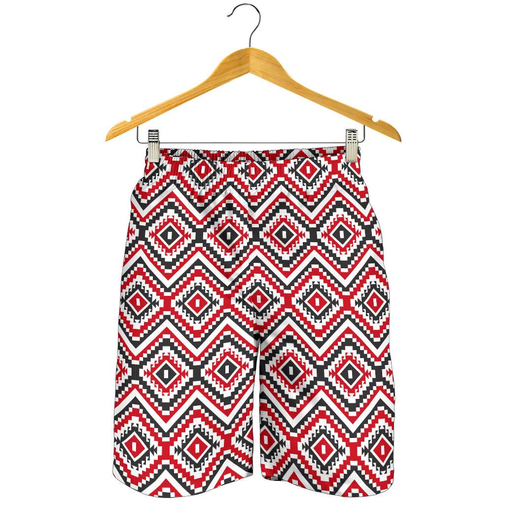 Native American Themed Tribal Print Mens Shorts-JTAMIGO.COM