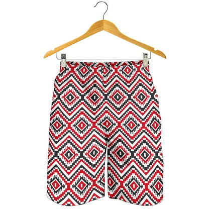 Native American Themed Tribal Print Mens Shorts-JTAMIGO.COM