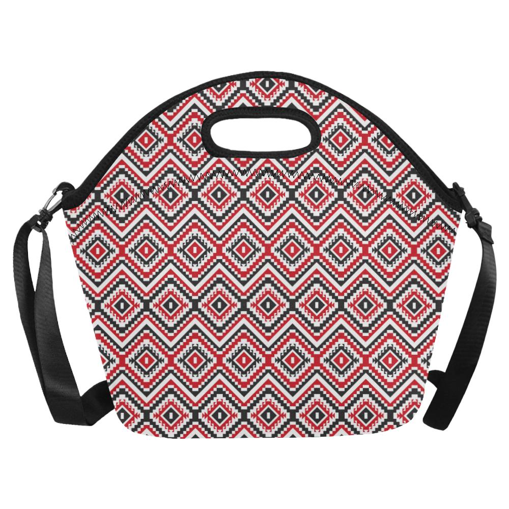 Native American Themed Tribal Print Neoprene Lunch Bag (Model 1669)(Large)-JTAMIGO.COM