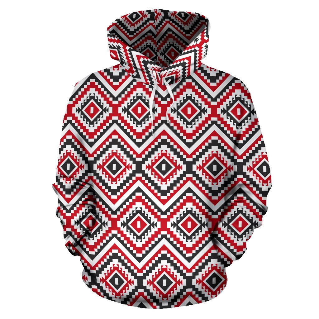 Native American Themed Tribal Print Pullover Hoodie