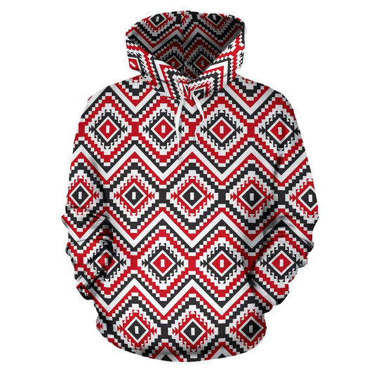 Native American Themed Tribal Print Pullover Hoodie