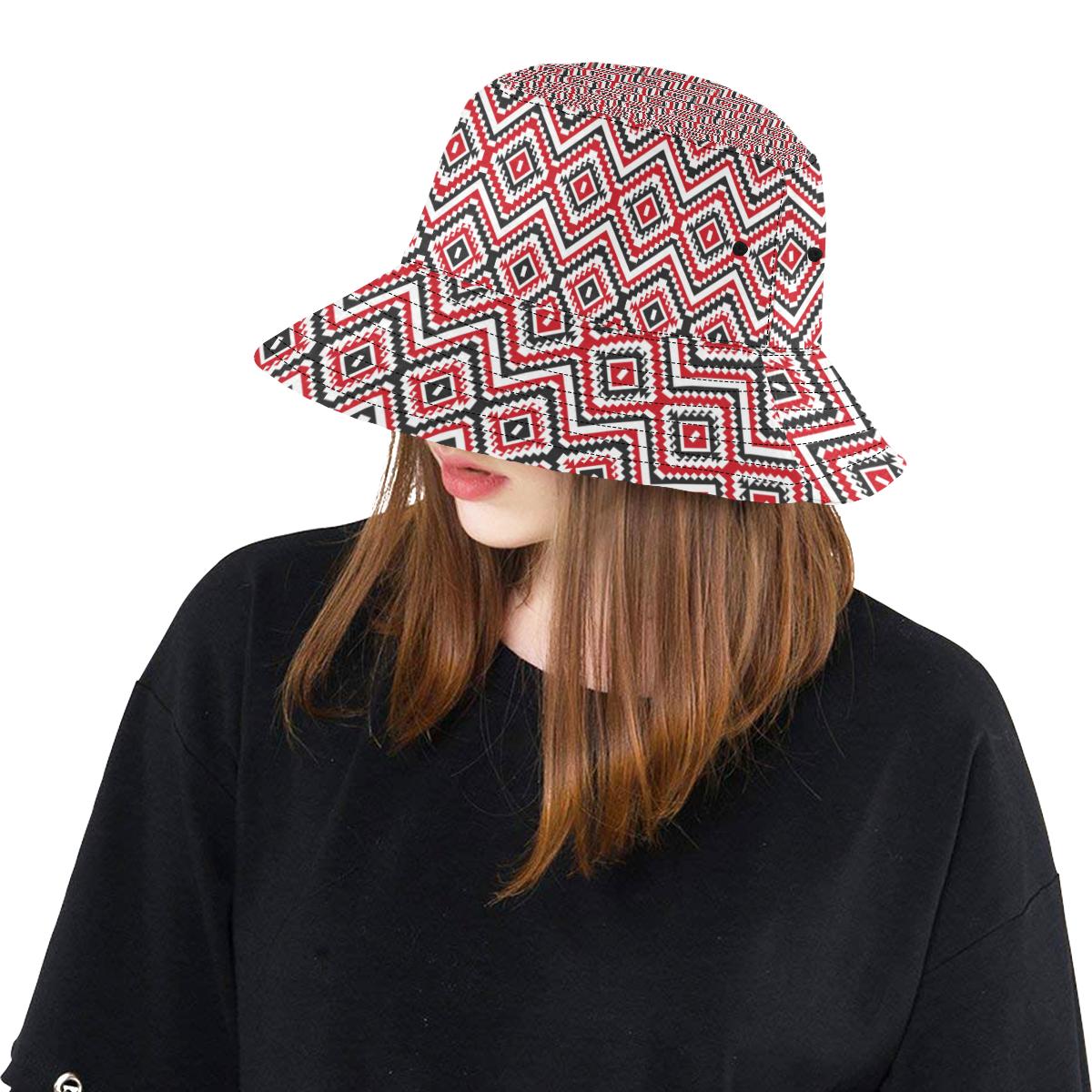 Native American Themed Tribal Print Unisex Bucket Hat