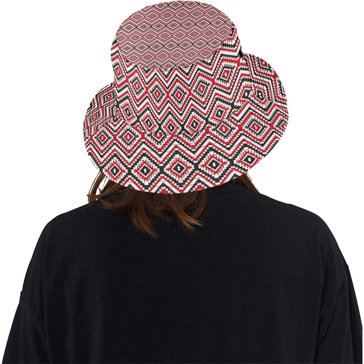 Native American Themed Tribal Print Unisex Bucket Hat
