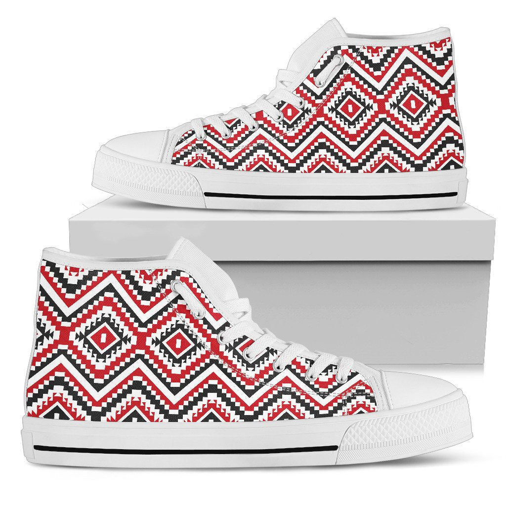 Native American Themed Tribal Print Women High Top Shoes