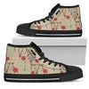 Native Buffalo Head Themed Design Print Women High Top Shoes