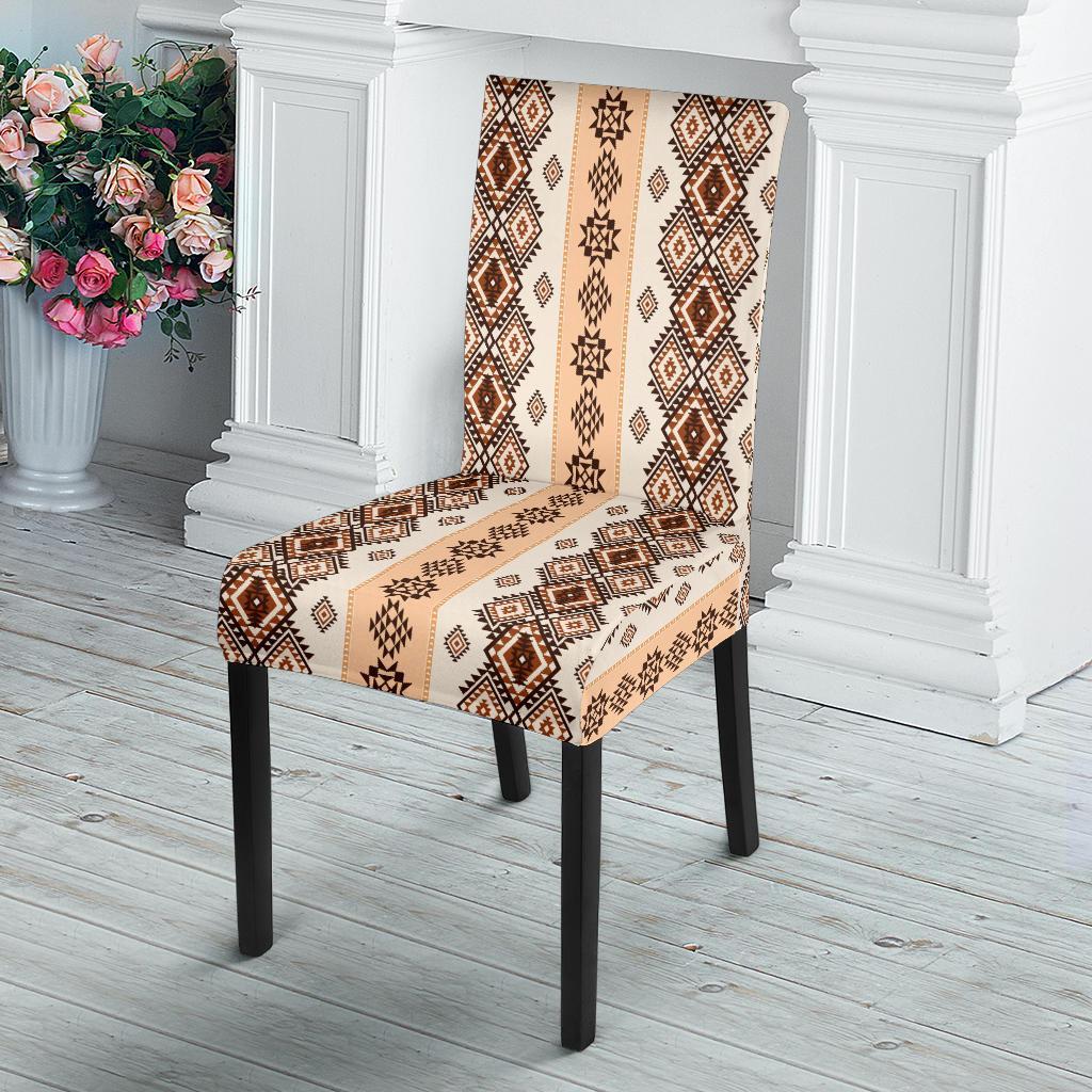 Native Classic Pattern Print Dining Chair Slipcover-JTAMIGO.COM