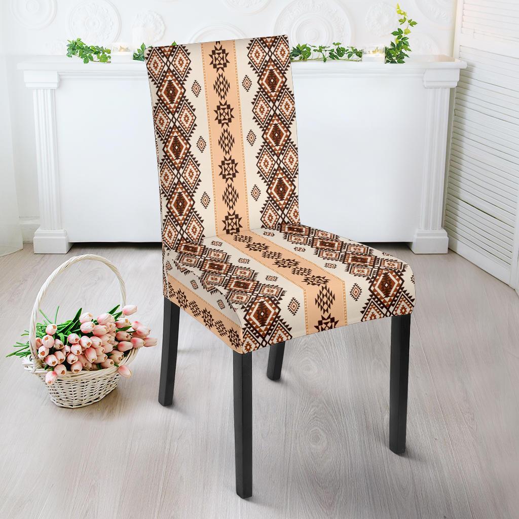 Native Classic Pattern Print Dining Chair Slipcover-JTAMIGO.COM