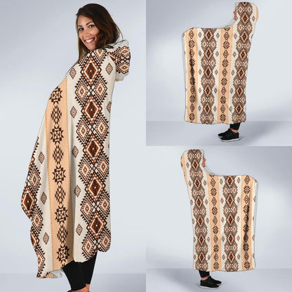 Native Classic Pattern Print Hooded Blanket-JTAMIGO.COM
