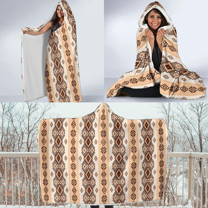 Native Classic Pattern Print Hooded Blanket-JTAMIGO.COM