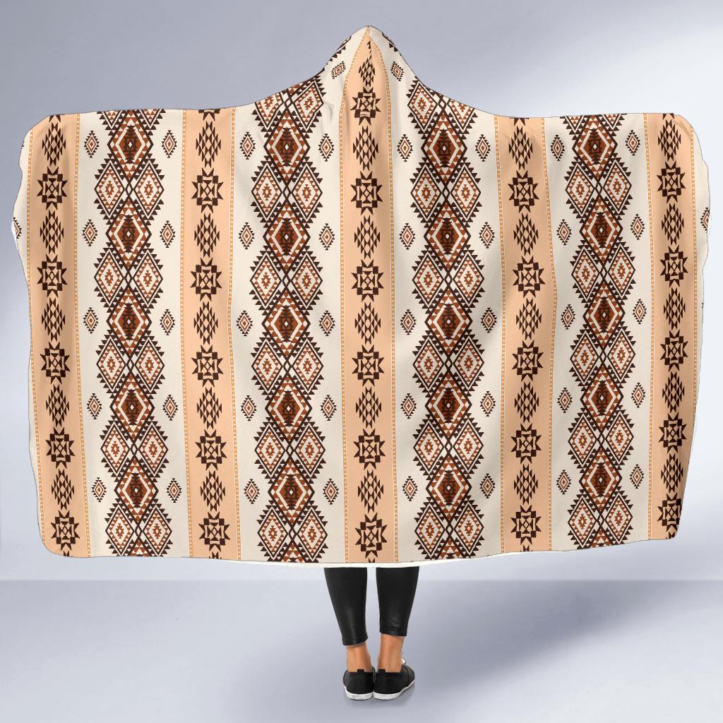 Native Classic Pattern Print Hooded Blanket-JTAMIGO.COM