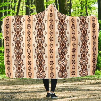 Native Classic Pattern Print Hooded Blanket-JTAMIGO.COM