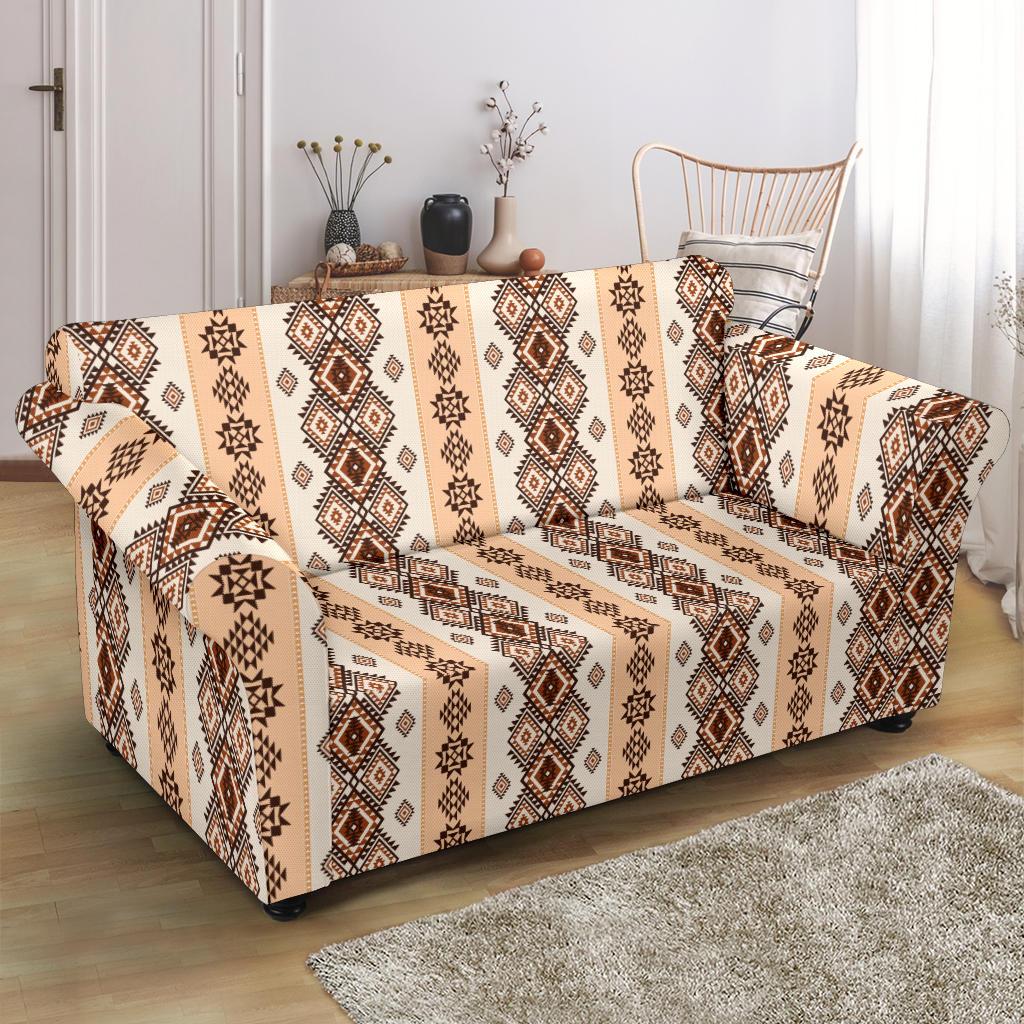 Native Classic Pattern Print Loveseat Slipcover-JTAMIGO.COM