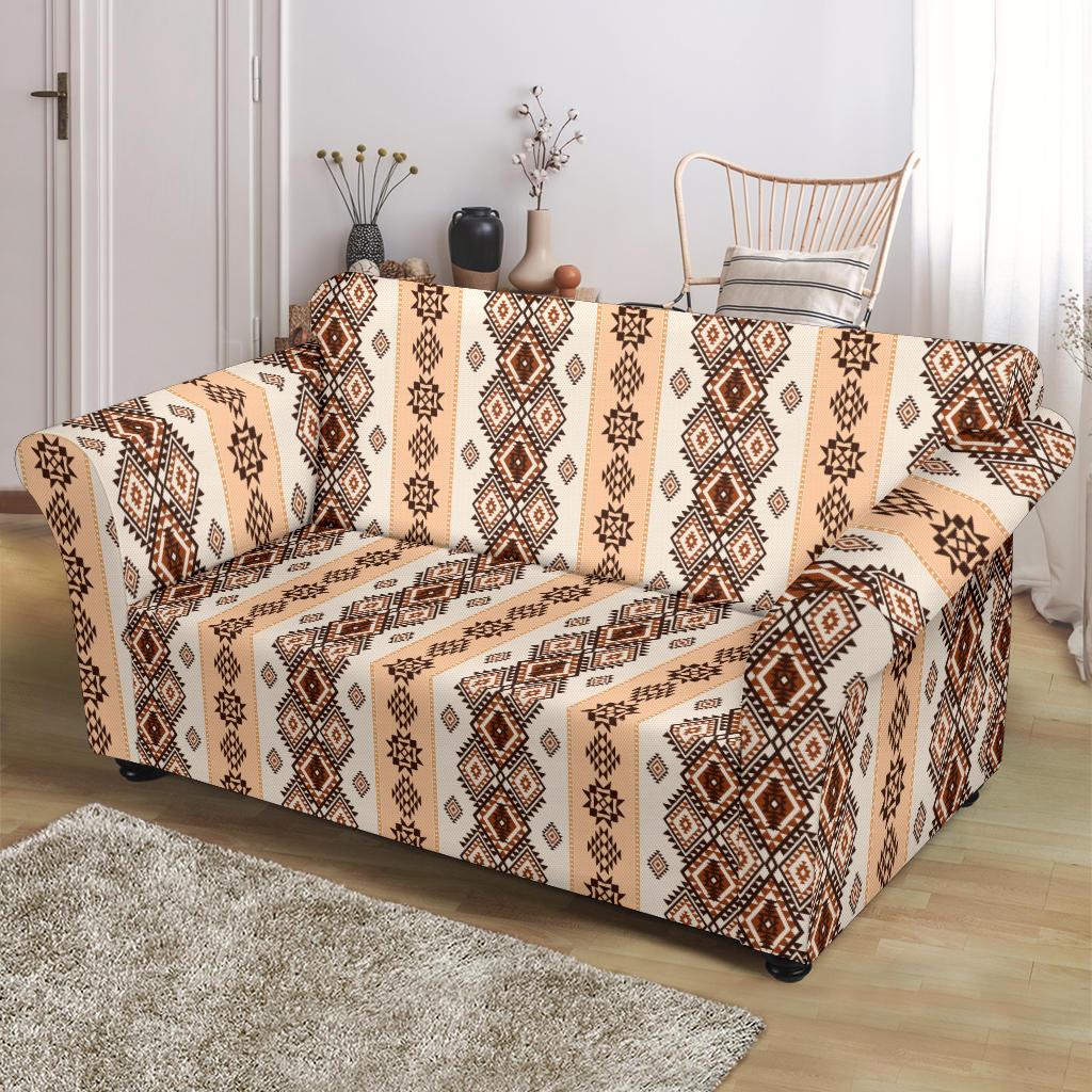 Native Classic Pattern Print Loveseat Slipcover-JTAMIGO.COM