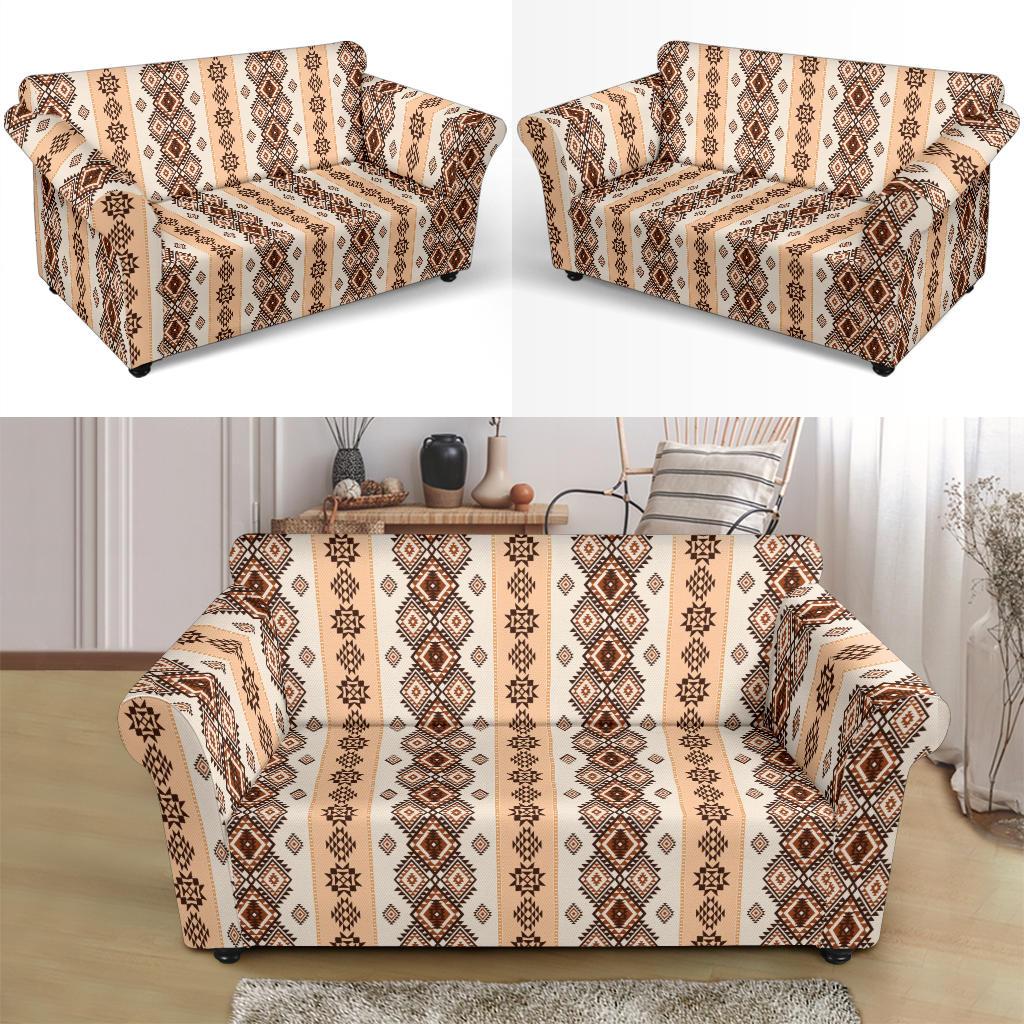 Native Classic Pattern Print Loveseat Slipcover-JTAMIGO.COM