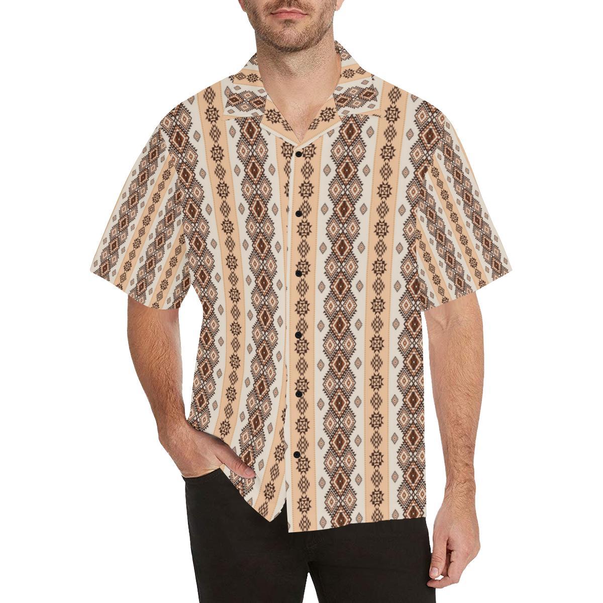 Native Classic Pattern Print Men Aloha Hawaiian Shirt